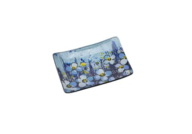 Forget Me Not Small Glass Tray