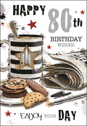 Jonny Javelin 80th Birthday Card