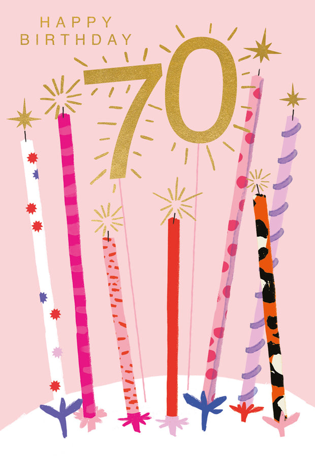 Abacus Female Happy 70th Birthday Card