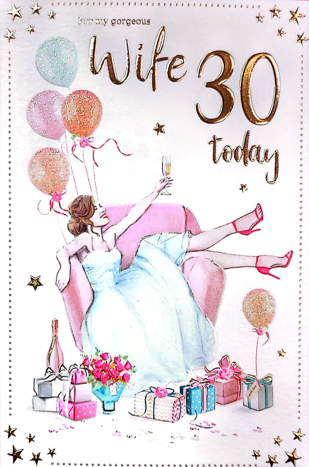 ICG Wife 30th Birthday Card