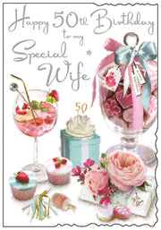 Jonny Javelin Wife 50th Birthday Card