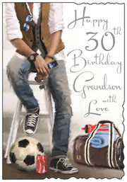 Jonny Javelin Grandson 30th Birthday Card