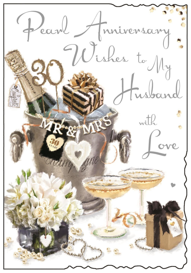 Jonny Javelin Husband Pearl Anniversary Card