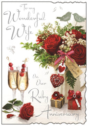 Jonny Javelin Wife Ruby Anniversary Card