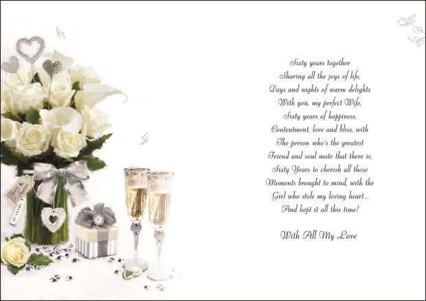 Jonny Javelin Wife Diamond Anniversary Card