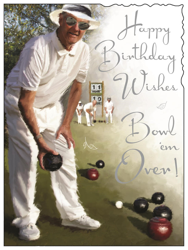 Jonny Javelin Crown Green Bowling Birthday Card