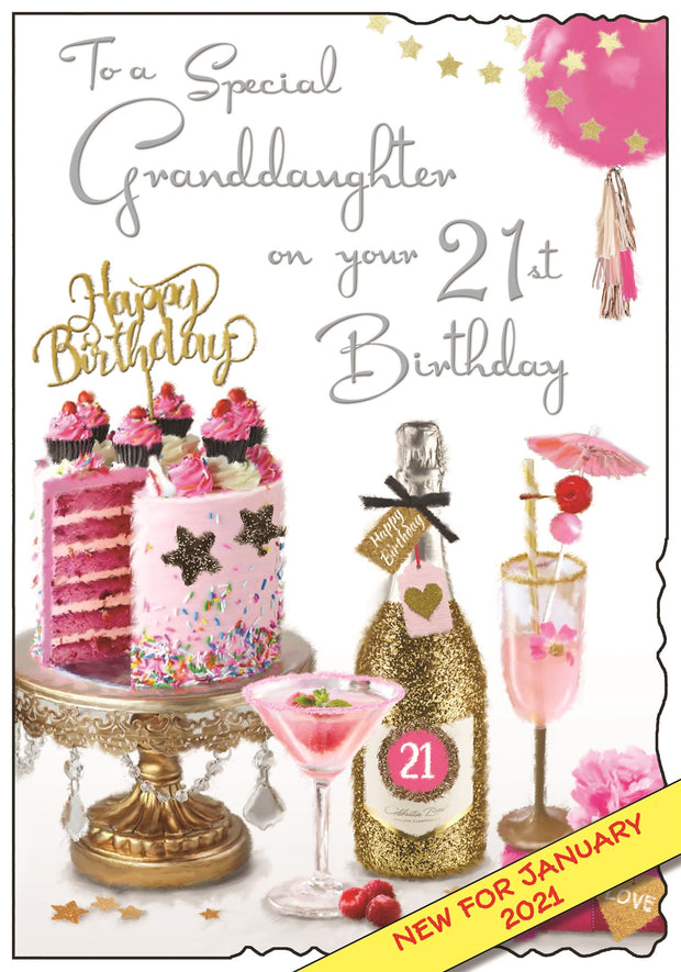 Jonny Javelin Granddaughter 21st Birthday Card