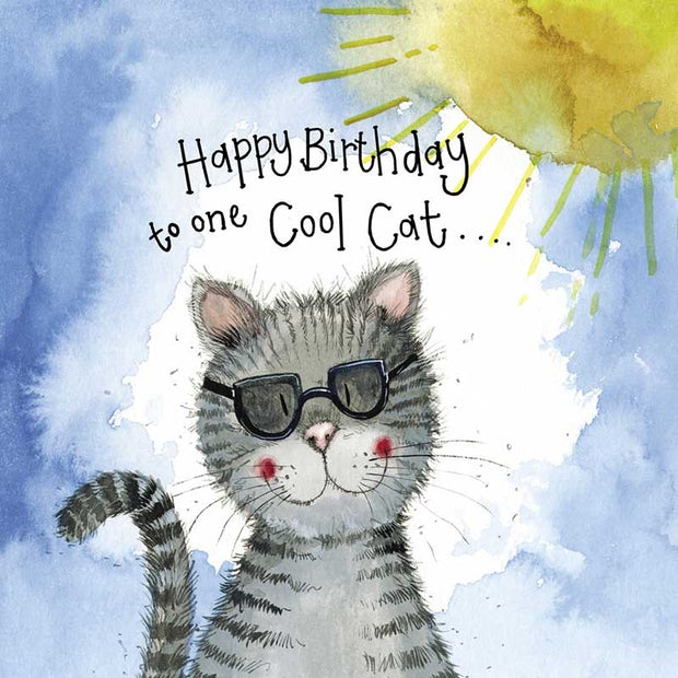 Alex Clark Sunshine Cool Cat Birthday Card
