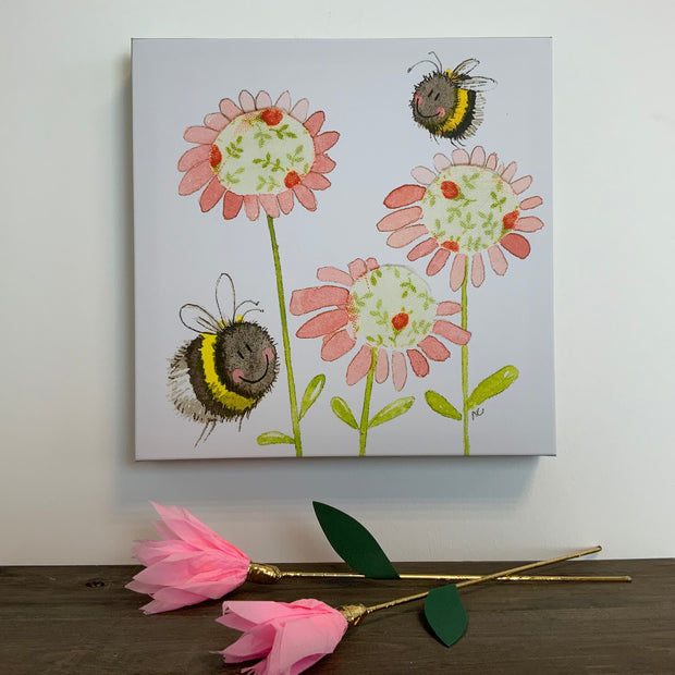 Alex Clark Bees and Flowers Canvas