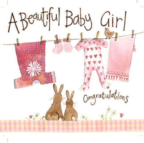 Alex Clark Baby Girl Card