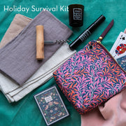 Heathcote & Ivory WILLIAM MORRIS AT HOME BIRD & YARE Holiday Survival Kit (Clementine & Clove Candle 30g, Wooden Wine Bottle opener, Body & Room*