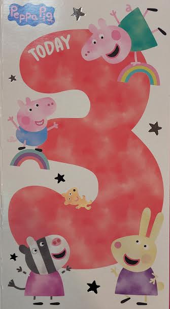 Peppa Pig 3rd Birthday Card*