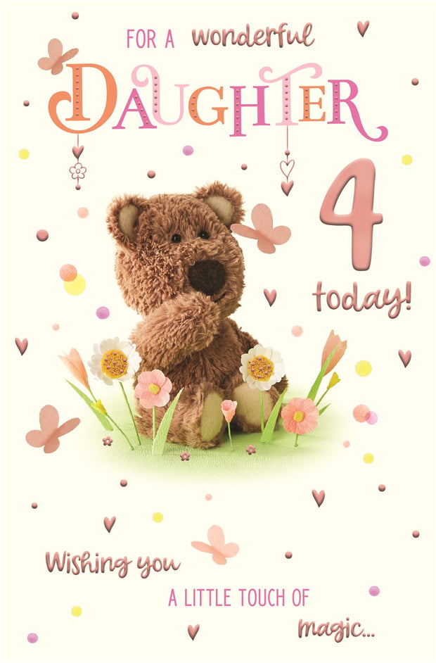 ICG Daughter 4th Birthday Card