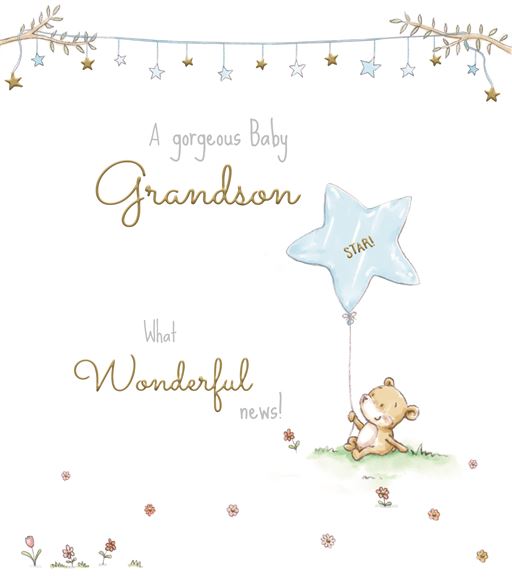 ICG Birth of your Baby Grandson Card