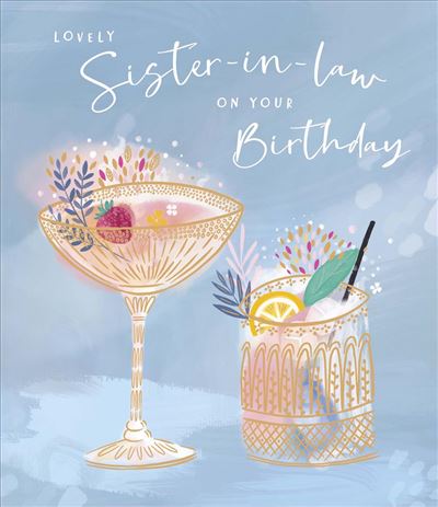 Carlton Cards Sister in Law Birthday Card
