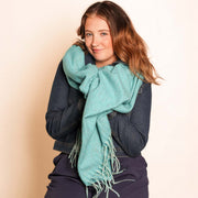 Zelly Winter Weight Turquoise Fleck Scarf**