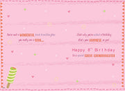 ICG Great Granddaughter 8th Birthday Card