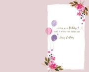 ICG Floral Balloons Birthday Card*