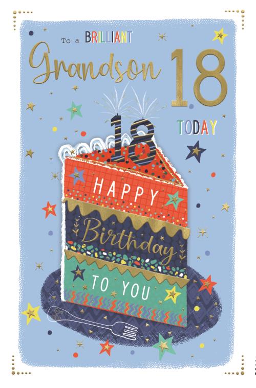 ICG Grandson 18th Birthday Card