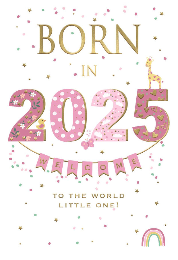 ICG New Baby Girl Born in 2025 Card