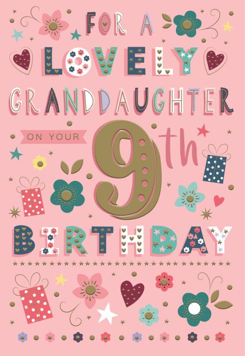 ICG Granddaughter 9th Birthday Card