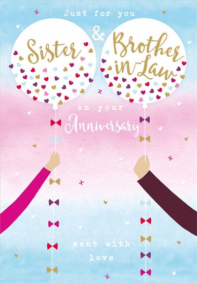 Nigel Quiney Sister & Brother in Law Anniversary Card*