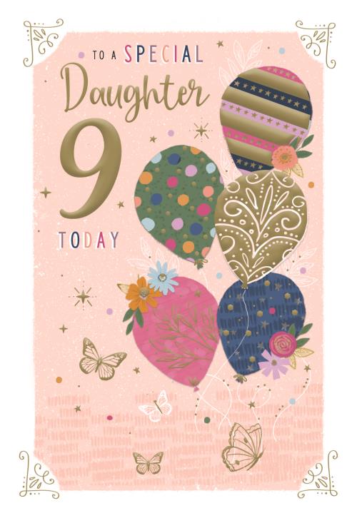 ICG Daughter 9th Birthday Card