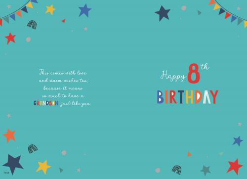 ICG Grandson 8th Birthday Card