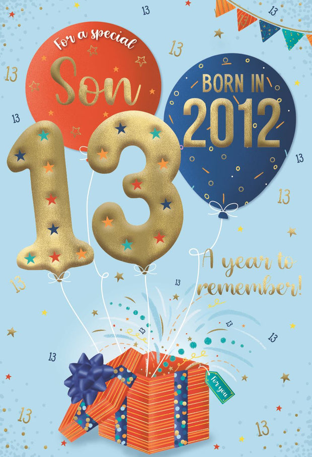 ICG Son 13th Birthday Born in 2012 Card