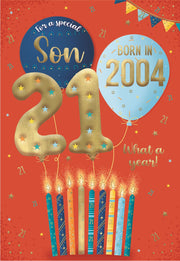 ICG Son 21st Birthday Born in 2004 Card