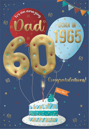 ICG Dad 60th Born in 1965 Birthday Card*