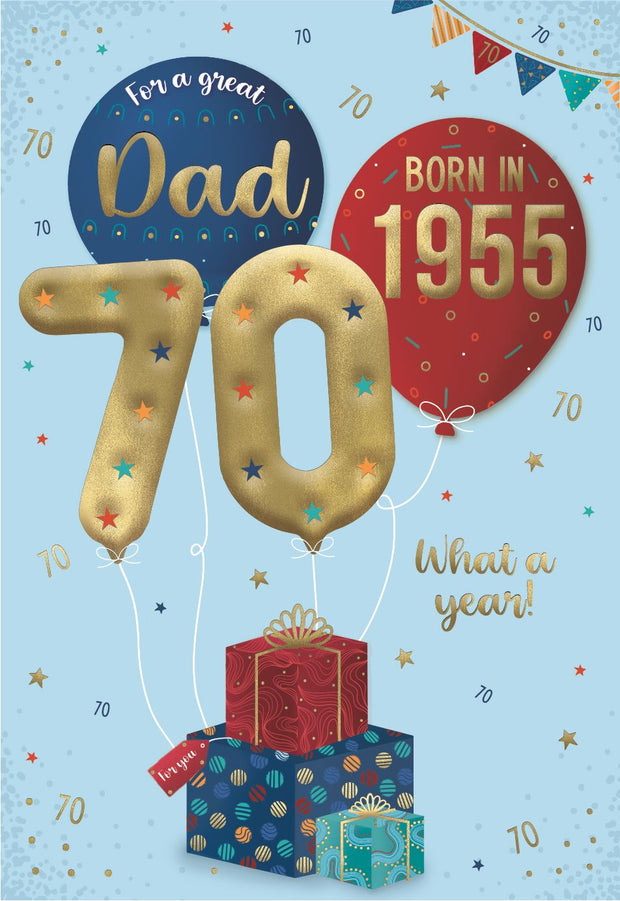 ICG Dad 70th Born in 1955 Birthday Card*