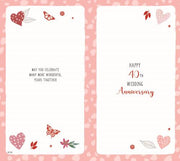 ICG Ruby Wedding Anniversary (40 Years) Handmade Card*