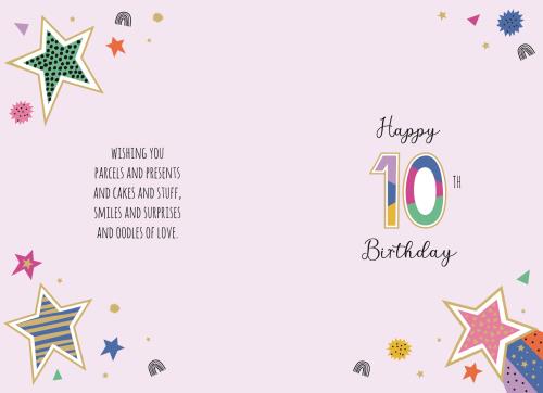 ICG Granddaughter 10th Birthday Card