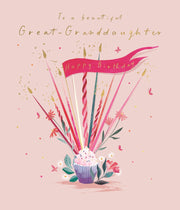 ICG Great Granddaughter Birthday Cupcake Birthday Card*