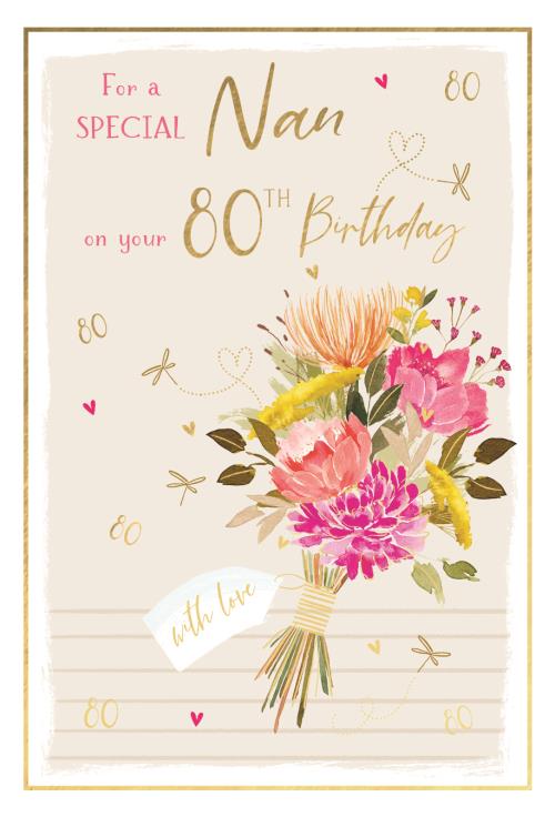 ICG Nan 80th Birthday Card