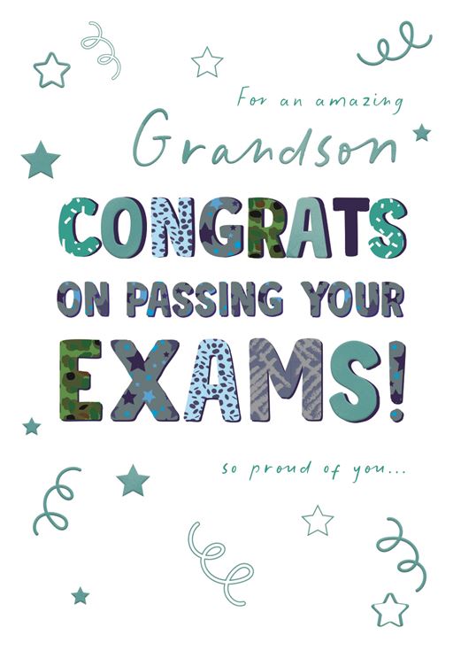 ICG Grandson You've Passed Your Exams Cards