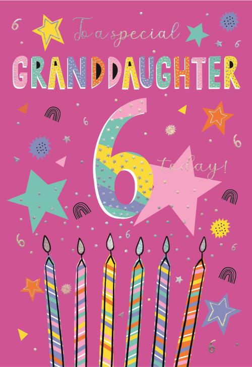 ICG Granddaughter 6th Birthday Card