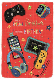 ICG Brother Computer Game Birthday Card*