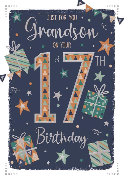 ICG Grandson 17th Birthday Card