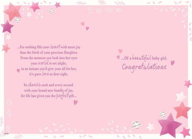 ICG New Baby Girl Card