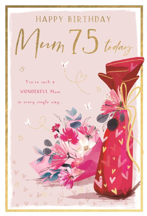 ICG Mum 75th Birthday Card