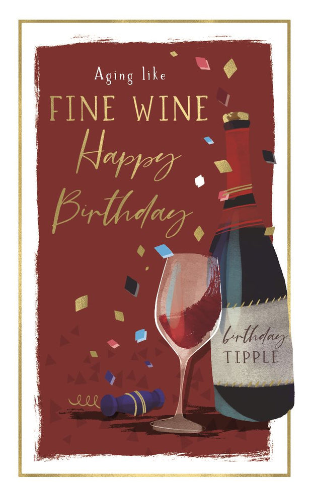 ICG Red Wine Birthday Card*