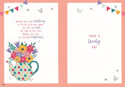 ICG Floral Teapot Birthday Card*