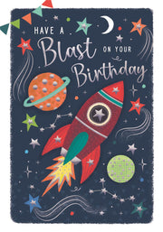 ICG Space Rocket Birthday Card*