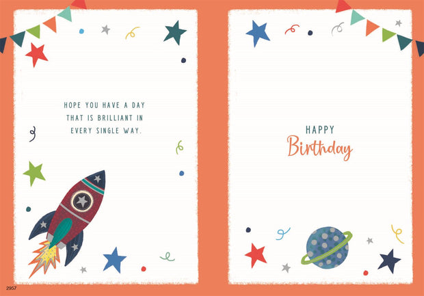 ICG Space Rocket Birthday Card*