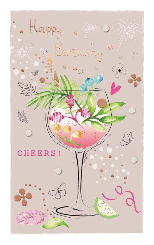 ICG Cocktail Birthday Card*