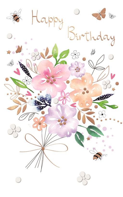 ICG Floral Bouquet Birthday Card*