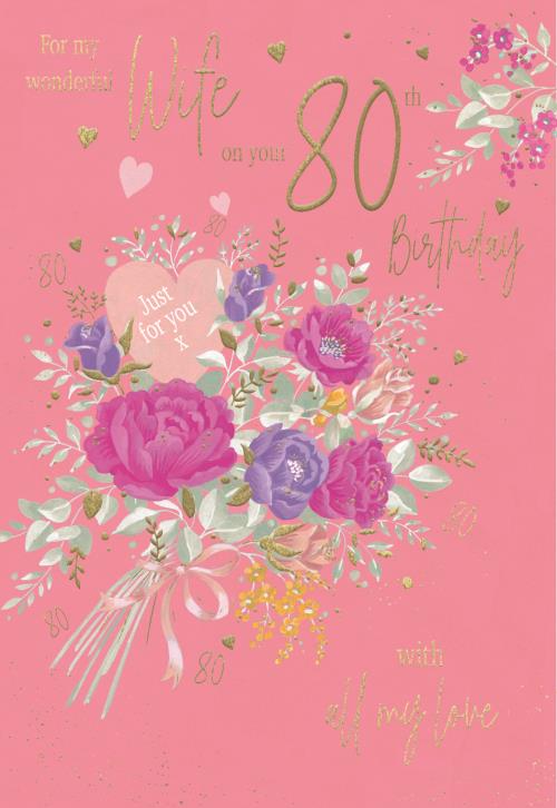 ICG Wife 80th Birthday Card*
