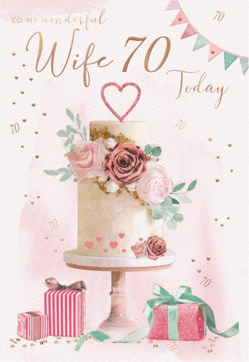 ICG Wife 70th Birthday Card